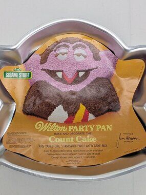 Vintage Wilton Cake Pan Sesame Street Count 502-7431 Korea 1977 Baking Birthday